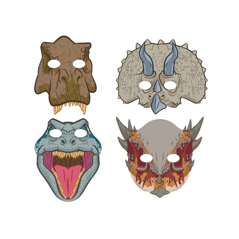 Jurassic Into the Wild Masks 8pk