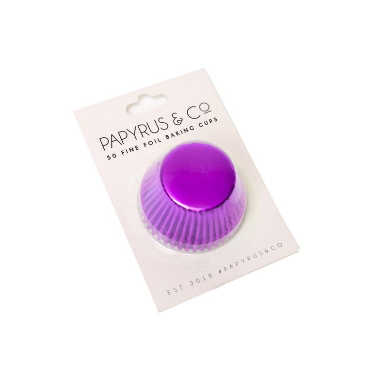 Medium Purple Foil Cupcake Cases 50pk