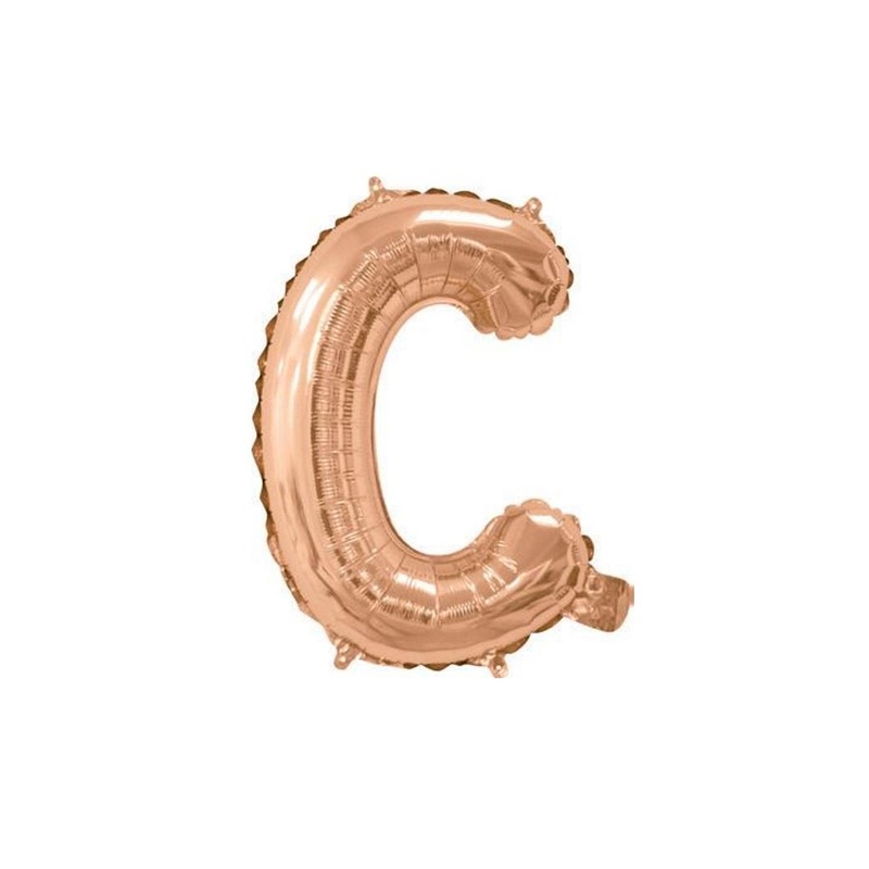 Mini Rose Gold Foil Balloon - Letter C