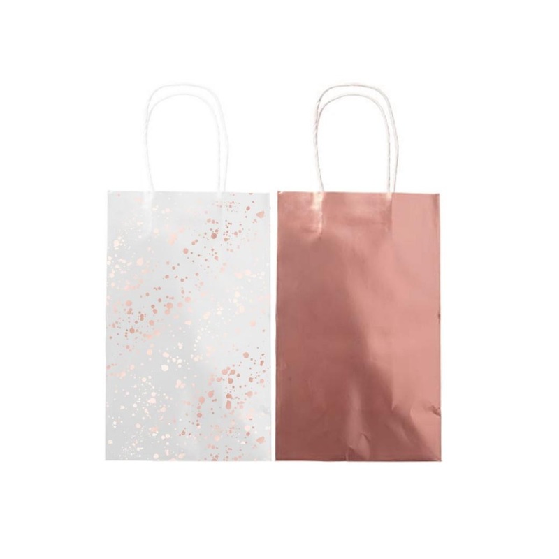 Rose Gold Paper Bags 8pk