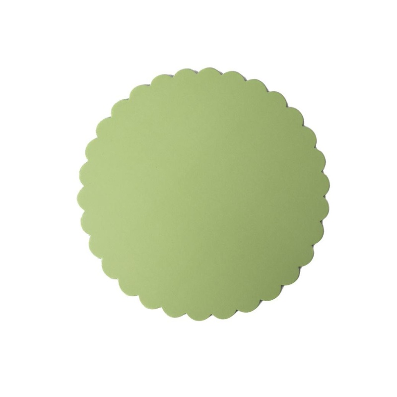 Scalloped 10" Cake Board - Pastel Green