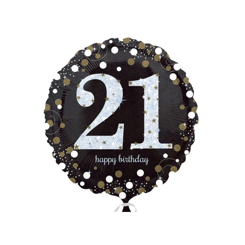 Sparkling 21st Birthday Foil Balloon