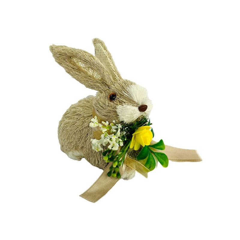 Straw Bunny Decoration