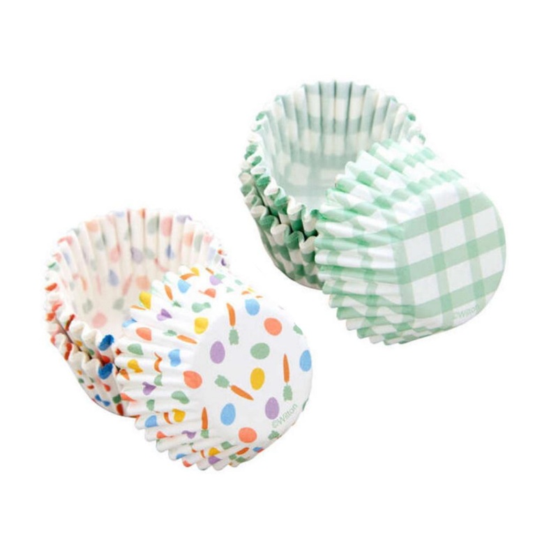 Wilton Easter Egg & Plaid Mini Cupcake Cases 100pk