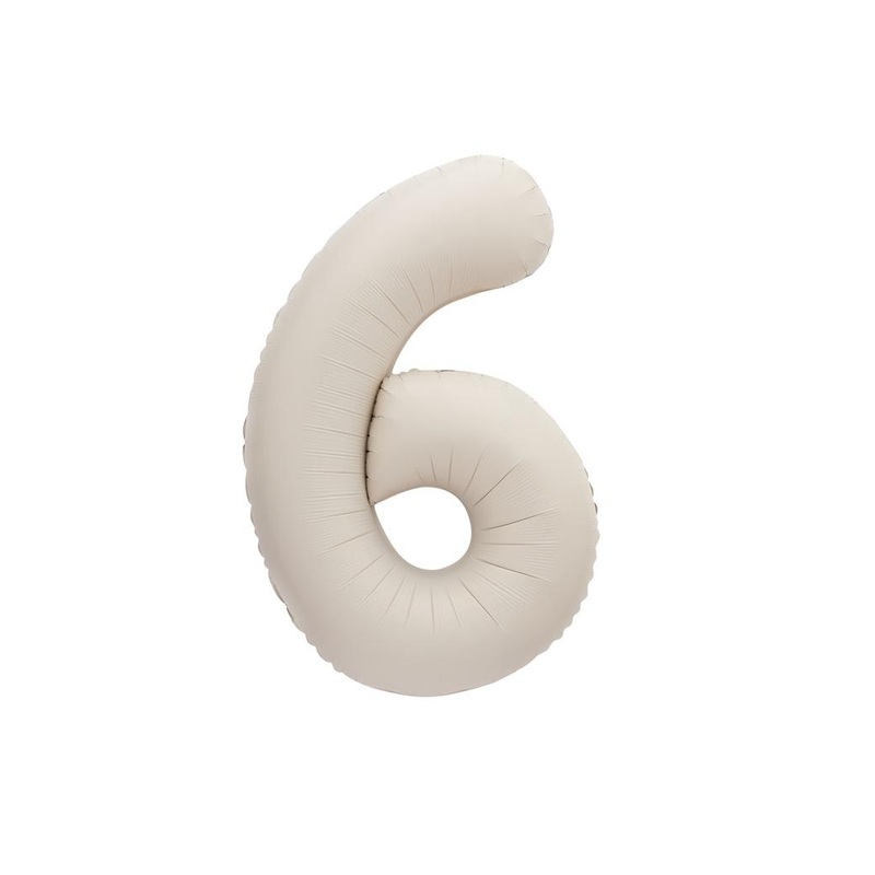 86cm Number Foil Balloon - Matte Nude 6
