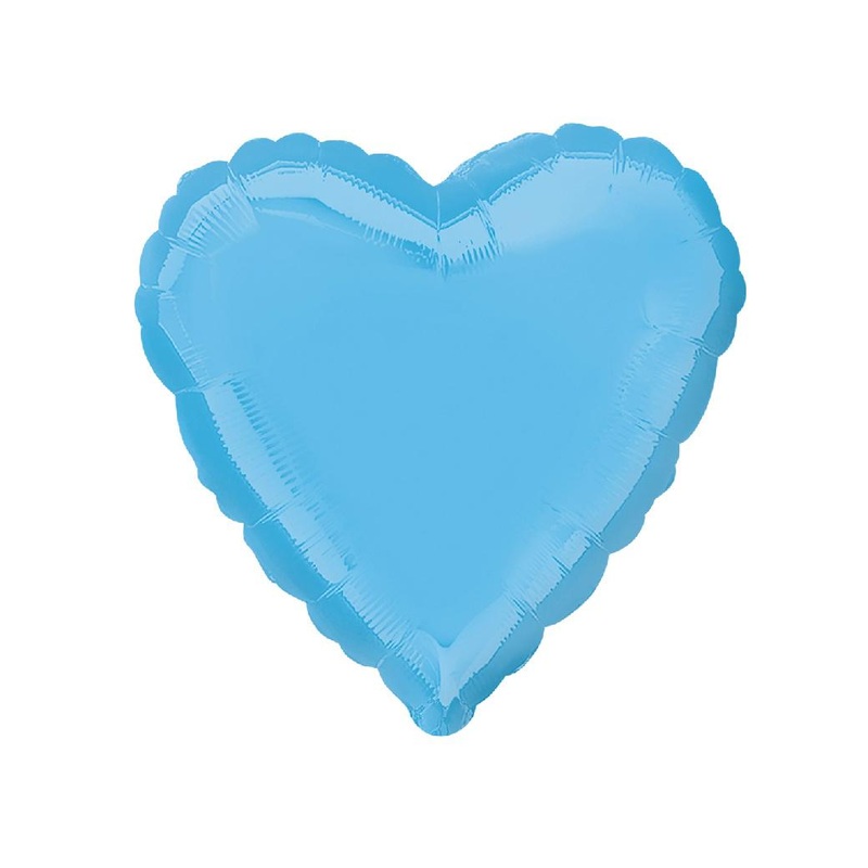 Heart Shaped Foil Balloon - Pale Blue