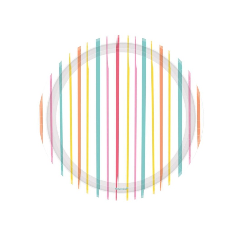 Just Chillin Striped Plates 8pk