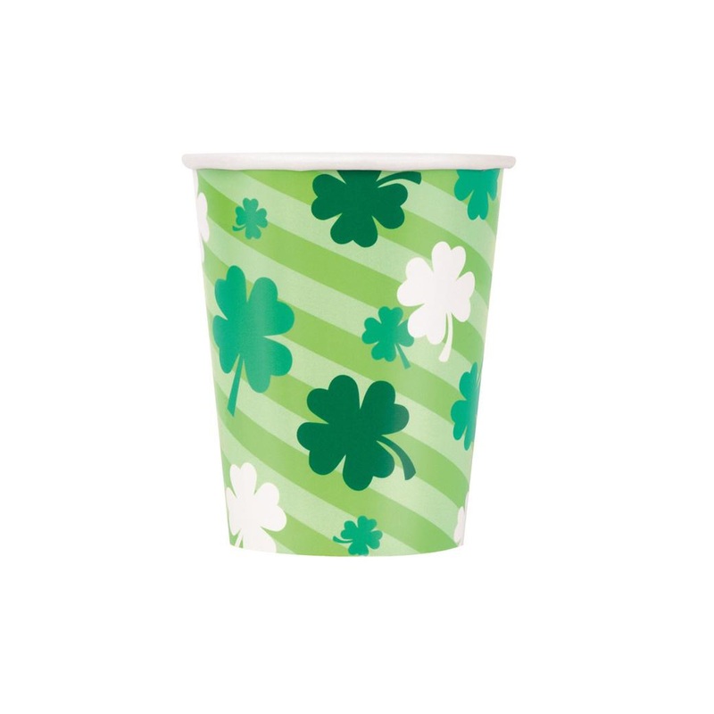 Lucky Clover St Patricks Day Cups 8pk