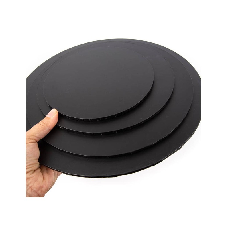 Matte Black Cake Board Round - 8"
