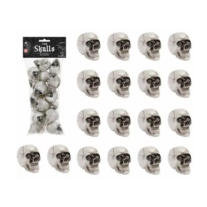 Mini Skull Decorations 18pk