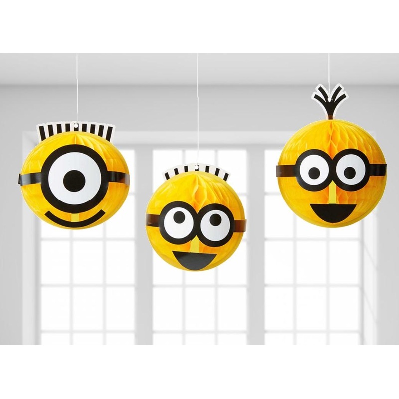 Minions Hanging Honeycomb Decorations
