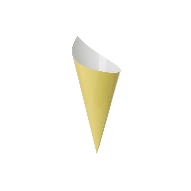 Paper Snack Cones 10pk Pastel Yellow