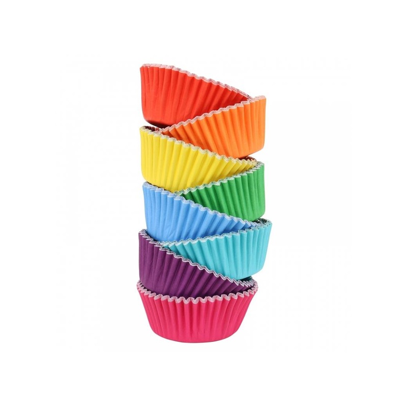 PME Foil Lined Cupcake Cases 100pk - Rainbow