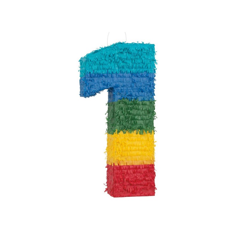 Rainbow Number 1 Pinata