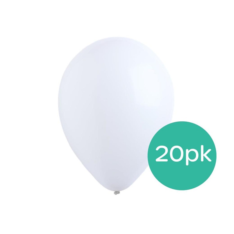 Value Balloons 20pk - White