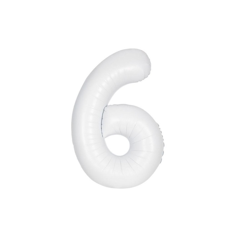 86cm Matte Bright White Foil Balloon - 6