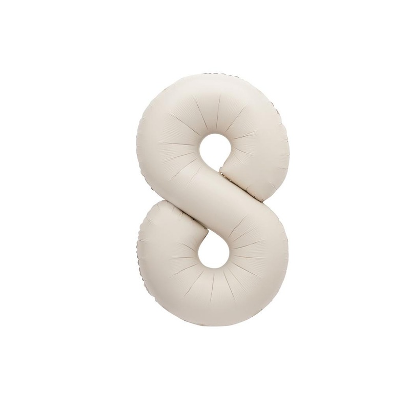 86cm Number Foil Balloon - Matte Nude 8