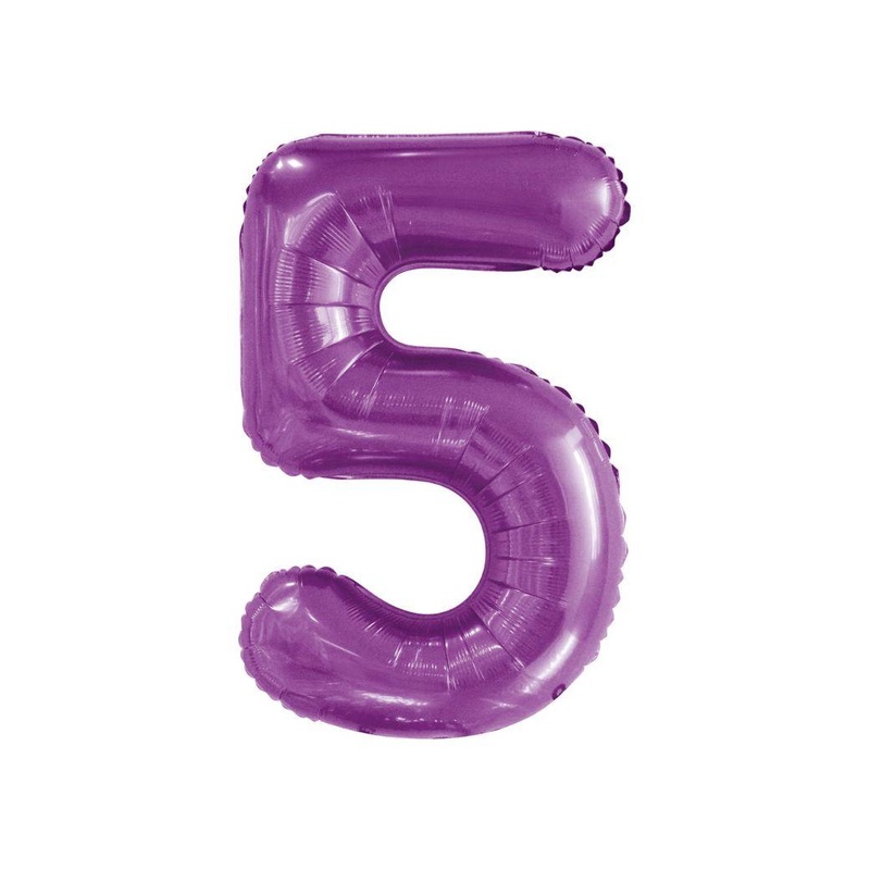 86cm Purple Number Balloon - 5