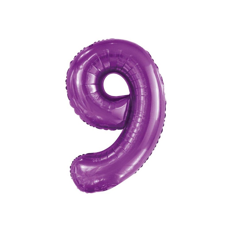 86cm Purple Number Balloon - 9