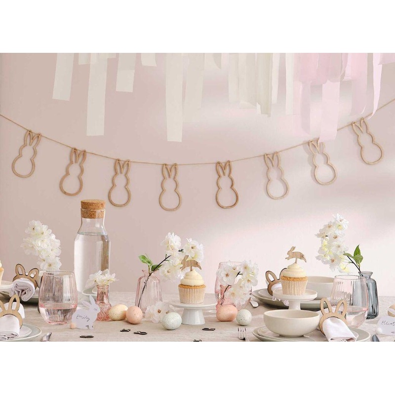 Hey Bunny Wooden Easter Bunting