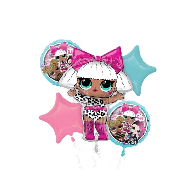 LOL Surprise Glam Foil Balloon Bouquet