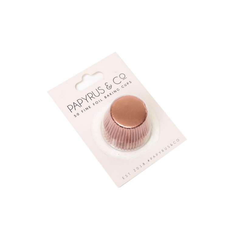 Mini Rose Gold Foil Cupcake Cases 50pk