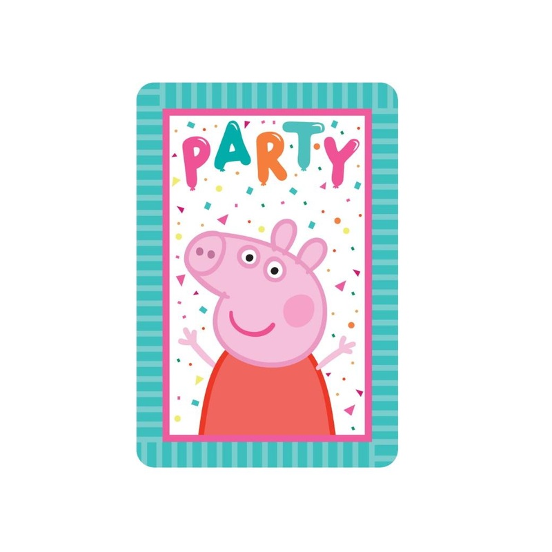 Peppa Pig Confetti Party Invites 8pk