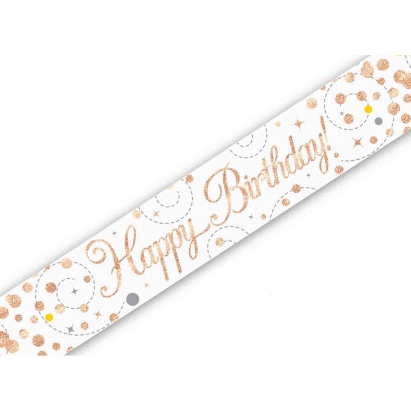Sparkling Fizz Happy Birthday Banner