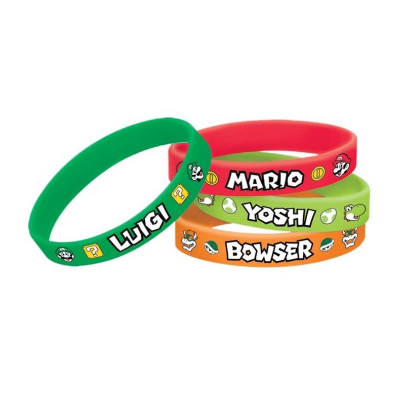 Super Mario Wristbands 6pk