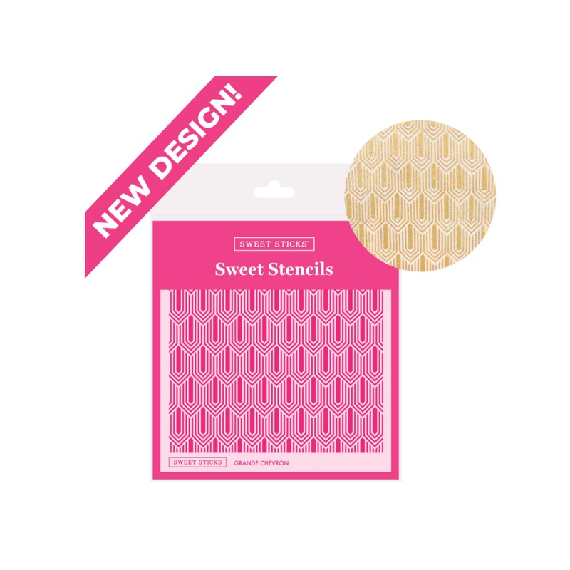 Sweet Sticks Stencil - Grande Chevron