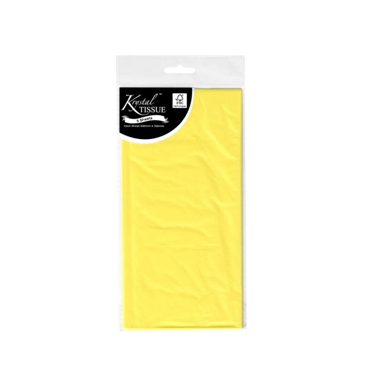 Tissue Paper 5 Sheets - Yellow
