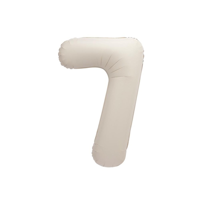 86cm Number Foil Balloon - Matte Nude 7