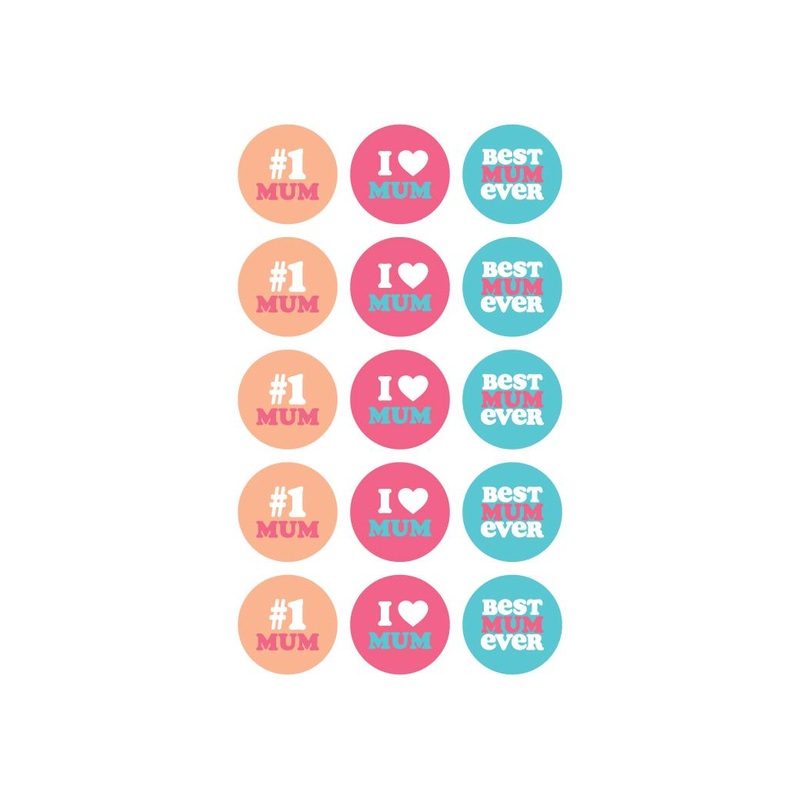 All About Mum Edible Cupcake Toppers