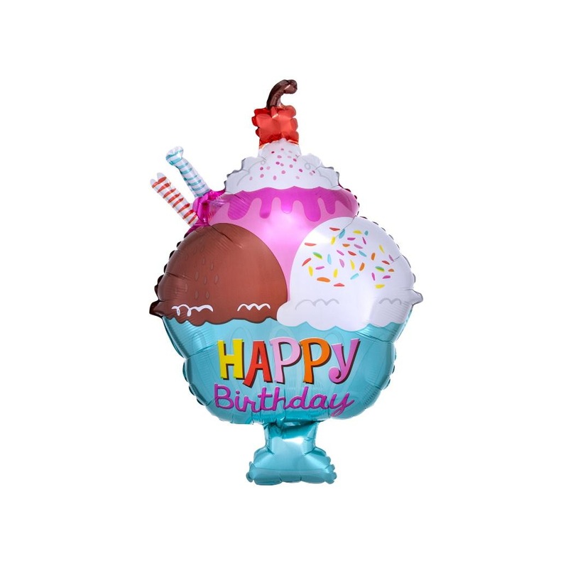 Ice Cream Sundae Foil Balloon