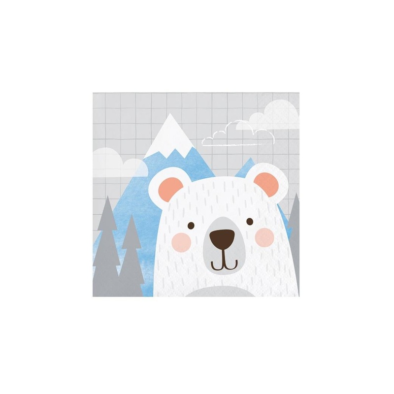 Lil Bear Mountain Beverage Napkins 16pk