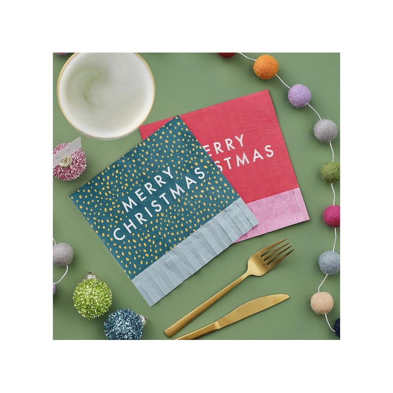 Merry & Bright Christmas Napkins 16pk