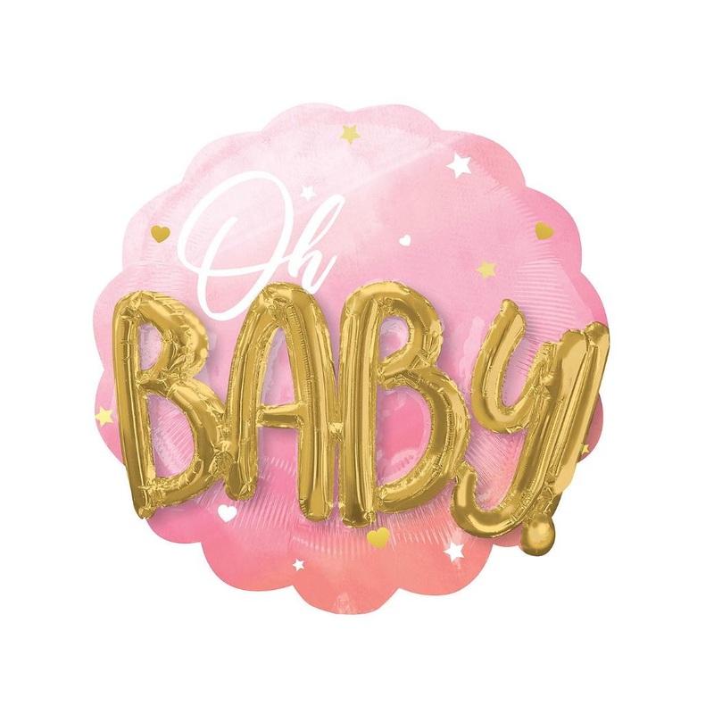 Oh Baby Girl 3D Foil Balloon