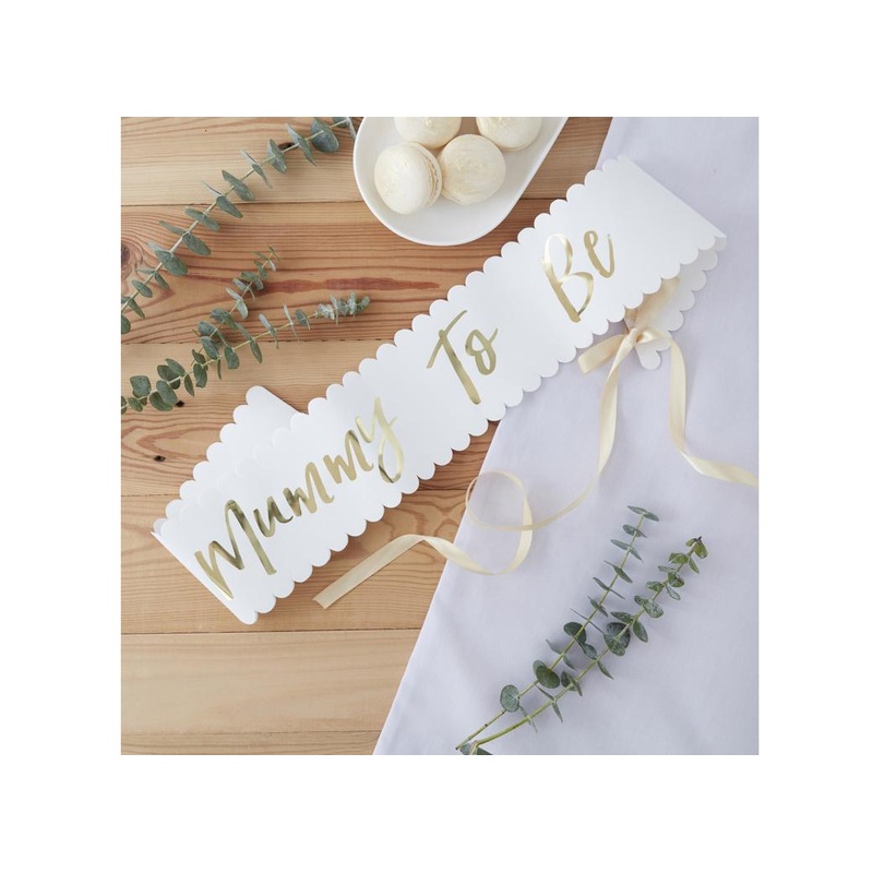 Oh Baby Gold Mummy to Be Sash
