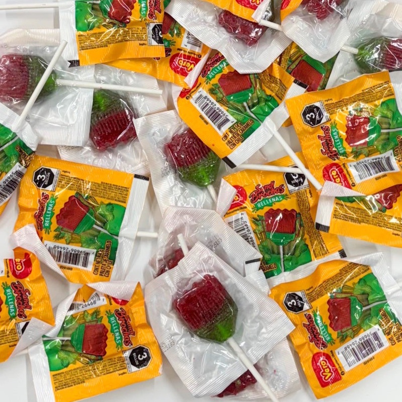 Paint Brush Lollipop - Red & Green