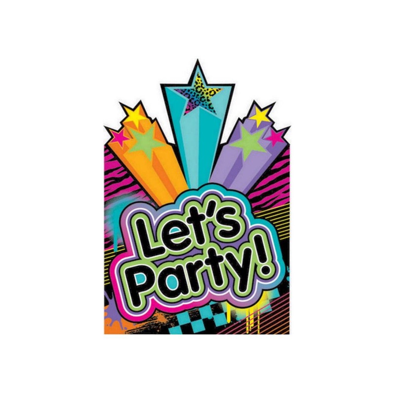 Totally 80s Invitations 8pk
